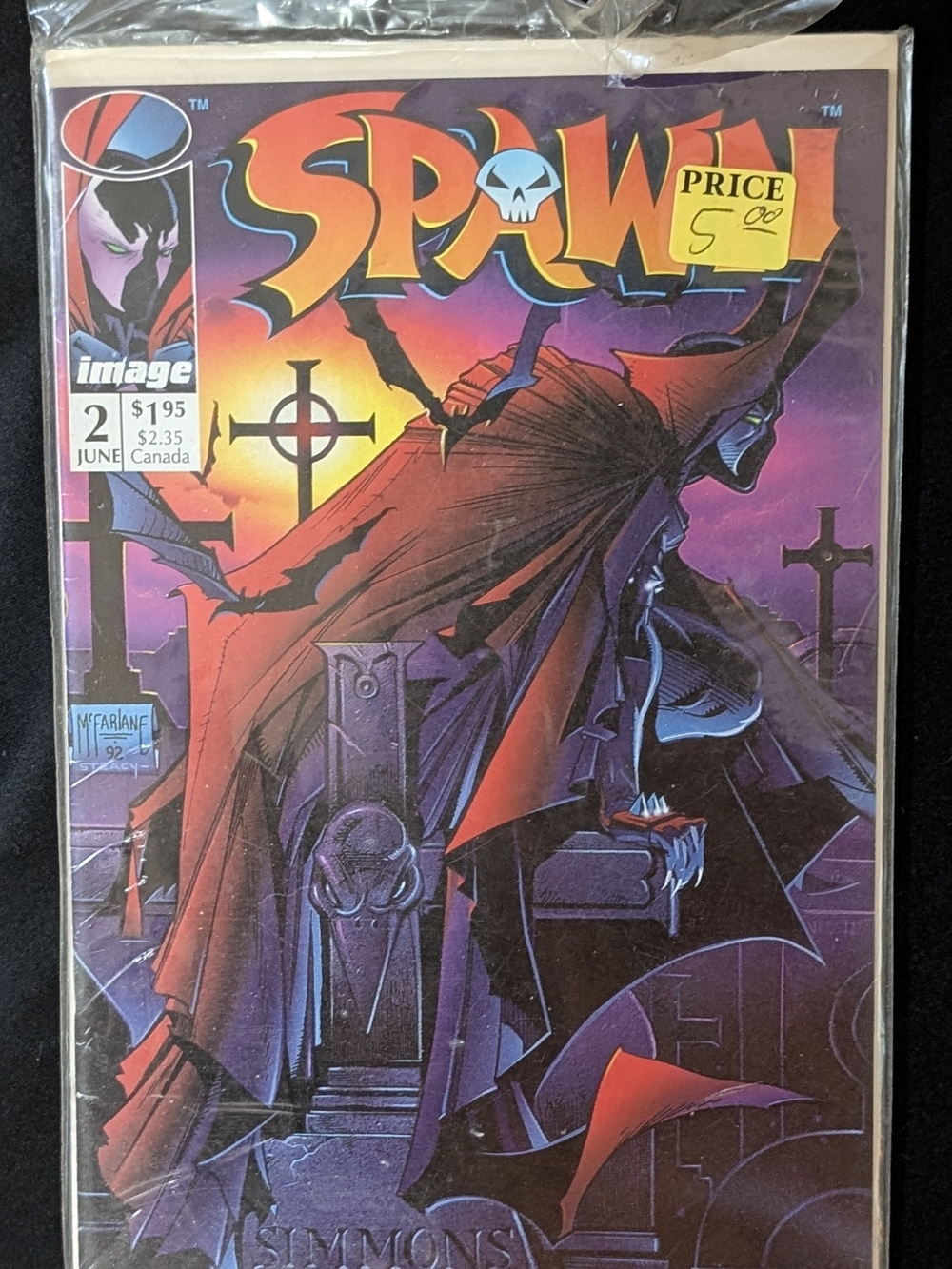 Spawn #2 (Image Comics, June 1992) – 1st Appearance of The Violator (Clown)